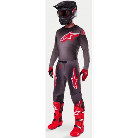 Tenue Alpinestars 2025 Supertech Lipan Smoke/Bright Red