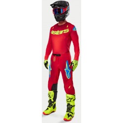 Tenue Alpinestars 2025 Supertech Maker Bright Red/Yellow Fluo